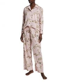 Pour Les FemmesHummingbird Printed Cotton Pajama Set at Neiman Marcus