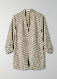 Power check blazer at Aritzia