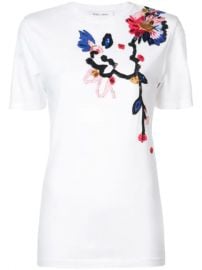 Prabal Gurung Floral Embroidered T-shirt - Farfetch at Farfetch