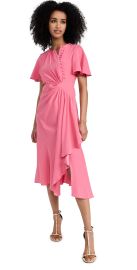 Prabal Gurung Flutter Sleeve Button Waist Dress at Shopbop