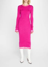 Prabal Gurung Knit Tie Dyed Trim Midi Dress at Bergdorf Goodman