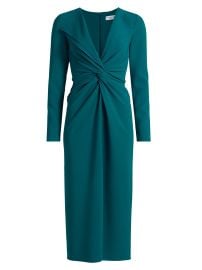 Prabal Gurung Lily Twist Long Sleeve Midi Dress at Saks Fifth Avenue