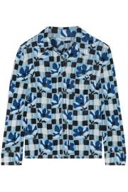 Prada   Printed crepe de chine shirt at Net A Porter