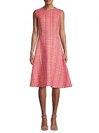 Prada - Tweed Boucle Sleeveless A-Line Dress at Saks Off 5th