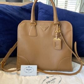 Prada  Bags  Prada Large Caramel Handle Bag at Poshmark