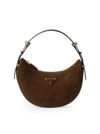 Prada Arqu Eacute Small Suede Shoulder Bag at Saks Fifth Avenue