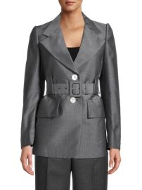 Prada Belted Mohair amp Wool Blazer on SALE at Saks Off 5th