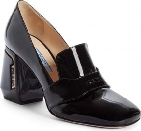 Prada Block Heel Loafer Pump  Women    Nordstrom at Nordstrom