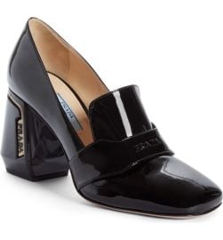 Prada Block Heel Loafer Pump at Nordstrom