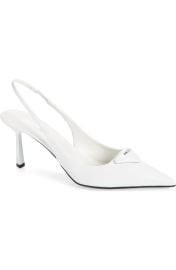 Prada Brushed Leather Slingback Pumps at Nordstrom