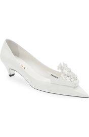 Prada Bunny Flora Kitten Heel Pointed Toe Pump at Nordstrom