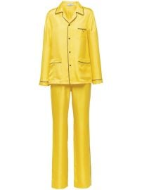 Prada Contrasting Trim Twill Pajama Set - at Farfetch