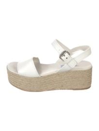 Prada Espadrille Platform Sandals in White at The Real Real