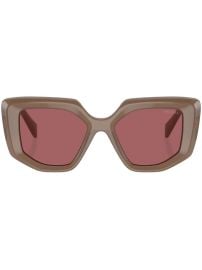 Prada Eyewear Prada PR 14ZS Oversize Frame Sunglasses Brown at Farfetch