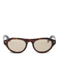Prada Eyewear rivet-detail Sunglasses Brown at Farfetch