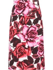 Prada Floral Poplin Skirt  - Farfetch at Farfetch