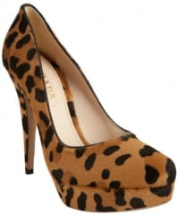 Prada Honey Leopard Pumps at Bluefly