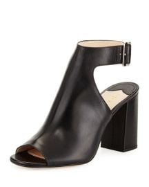 Prada Leather Ankle-Wrap Sandal Nero at Bergdorf Goodman