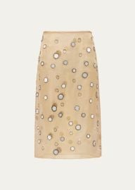 Prada Mirror Disc Organza Midi Skirt - at Bergdorf Goodman