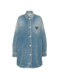 Prada Oversized Denim Shirt | Saks Fifth Avenue at Saks Fifth Avenue
