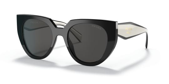 Prada PR 14WS M 52 - 20 with Grey lenses and Black frame Sunglass Hut at Sunglass Hut
