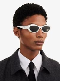 Prada PS 05YS rectangle frame acetate sunglasses at Selfridges