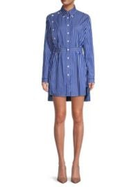 Prada Pop Stripe Shirtdress on SALE at Saks Off 5th