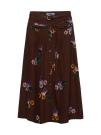 Prada Printed Pongee Midi Skirt at Saks Fifth Avenue