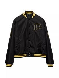 Prada Re Nylon Bomber Jacket with Patch at Saks Fifth Avenue