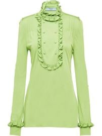 Prada Ruffle Trim Blouse - Farfetch at Farfetch