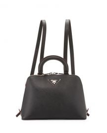 Prada Saffiano Lux Promenade Backpack  Black at Neiman Marcus