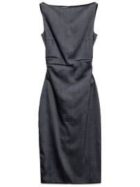 Prada Stretch Ruched Dress Grey at Farfetch