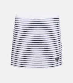 Prada Striped Jersey Miniskirt at Mytheresa