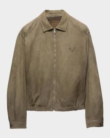 Prada Suede Jacket at Neiman Marcus