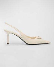 Prada Vernice Leather Slingback Pumps at Neiman Marcus