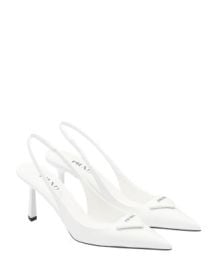 Prada Womens Brushed Leather Slingback Pumps Bloomingdales at Bloomingdales
