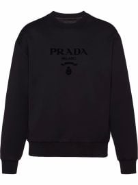 Prada chenille-logo Sweatshirt - at Farfetch