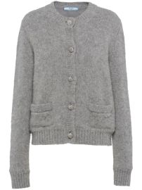 Prada crystal-button Cashmere Cardigan - at Farfetch