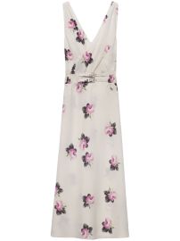 Prada floral-print Sabl Midi Dress - at Farfetch