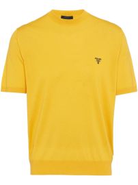 Prada logo-embroidered Wool Top - at Farfetch