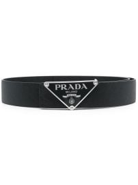 Prada logo-plaque Textured Belt - Farfetch at Farfetch