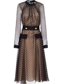 Prada semi-sheer Polka Dot Dress - Farfetch at Farfetch