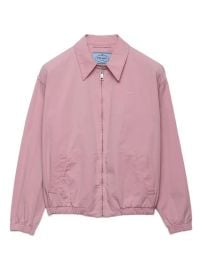 Prada shirt-collar welt-pocket Jacket Pink at Farfetch