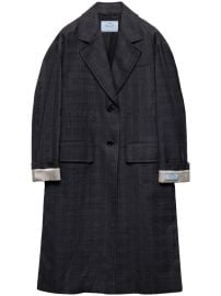 Prada single-breasted Wool Coat Grey at Farfetch