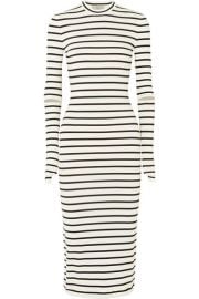 Preen by Thornton Bregazzi   Nikki striped stretch-crepe midi dress at Net A Porter