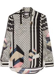 Preen by Thornton Bregazzi  Nita paneled silk-jacquard chiffon and fil coup blouse at Net A Porter