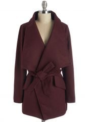 Preferred Pairing Coat in Merlot at ModCloth