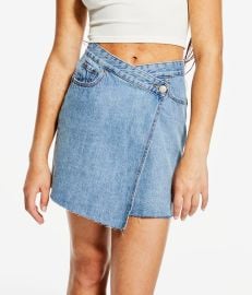 Premium Air High Waisted Wrap Denim Skirt at Aeropostale