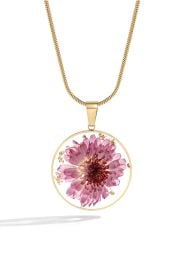 Pressed Birth Flower Necklace at Nordstrom