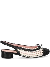 Pretty Ballerinas Odette Woven Slingback Pumps White at Farfetch